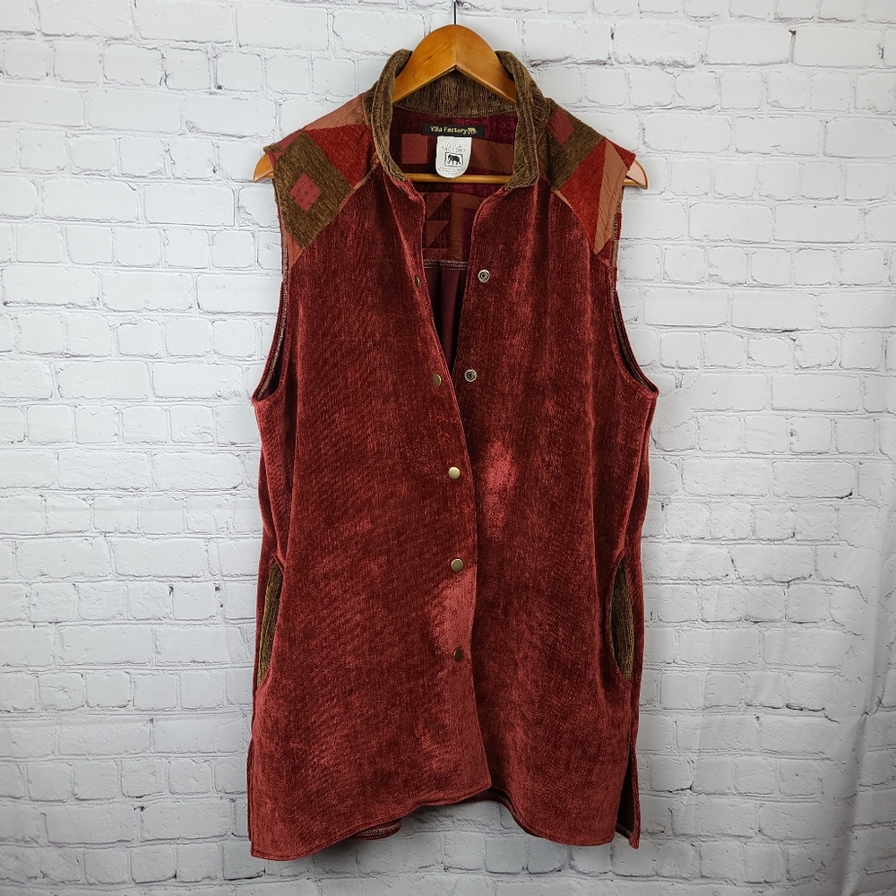 8 Villa Factory long vest/tunic multi color …